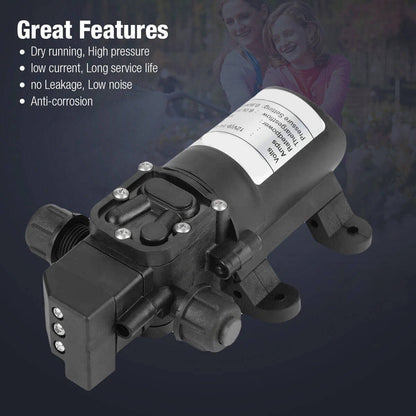 Compact Dual 12V RV Water Pump 130PSI Marine Sprayer Kit