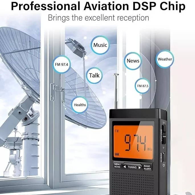 Compact Emergency Radio with Weather Alert & Digital Tune