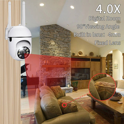 2 Pack WiFi Outdoor Security Cameras, 1080P HD, Night Vision