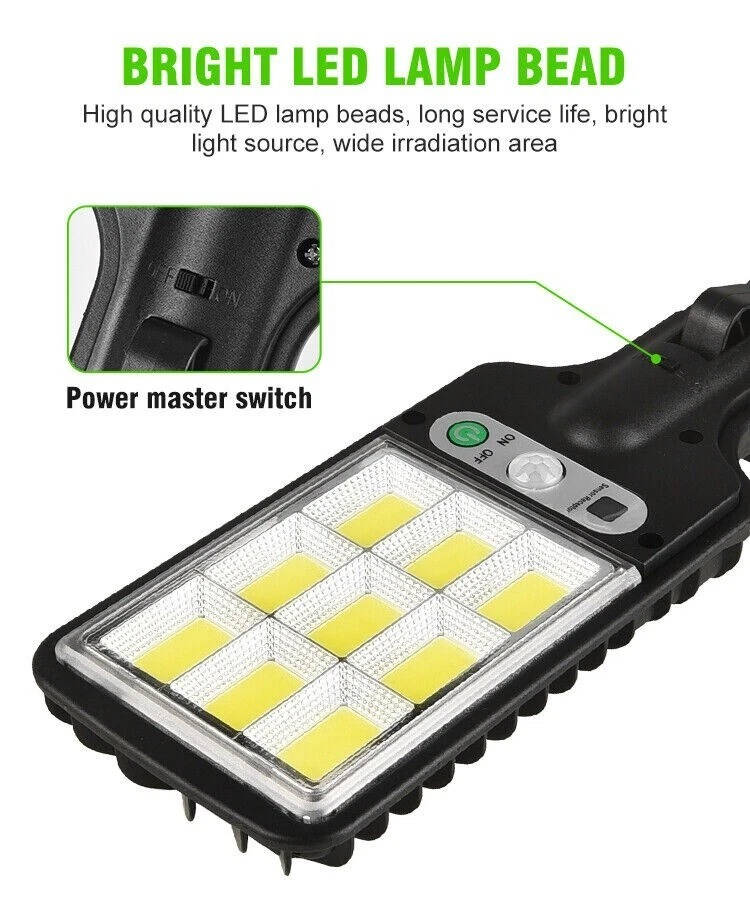 3 Pack Solar Powered Motion Sensor Outdoor Lights