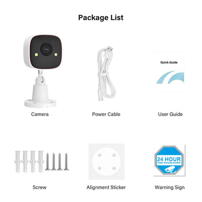 4 Pack Smart Outdoor Wifi Security Cameras 3MP Night Vision
