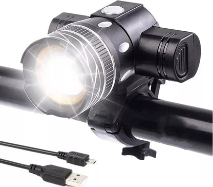 Bright Rechargeable Bike Lights Front and Rear Set