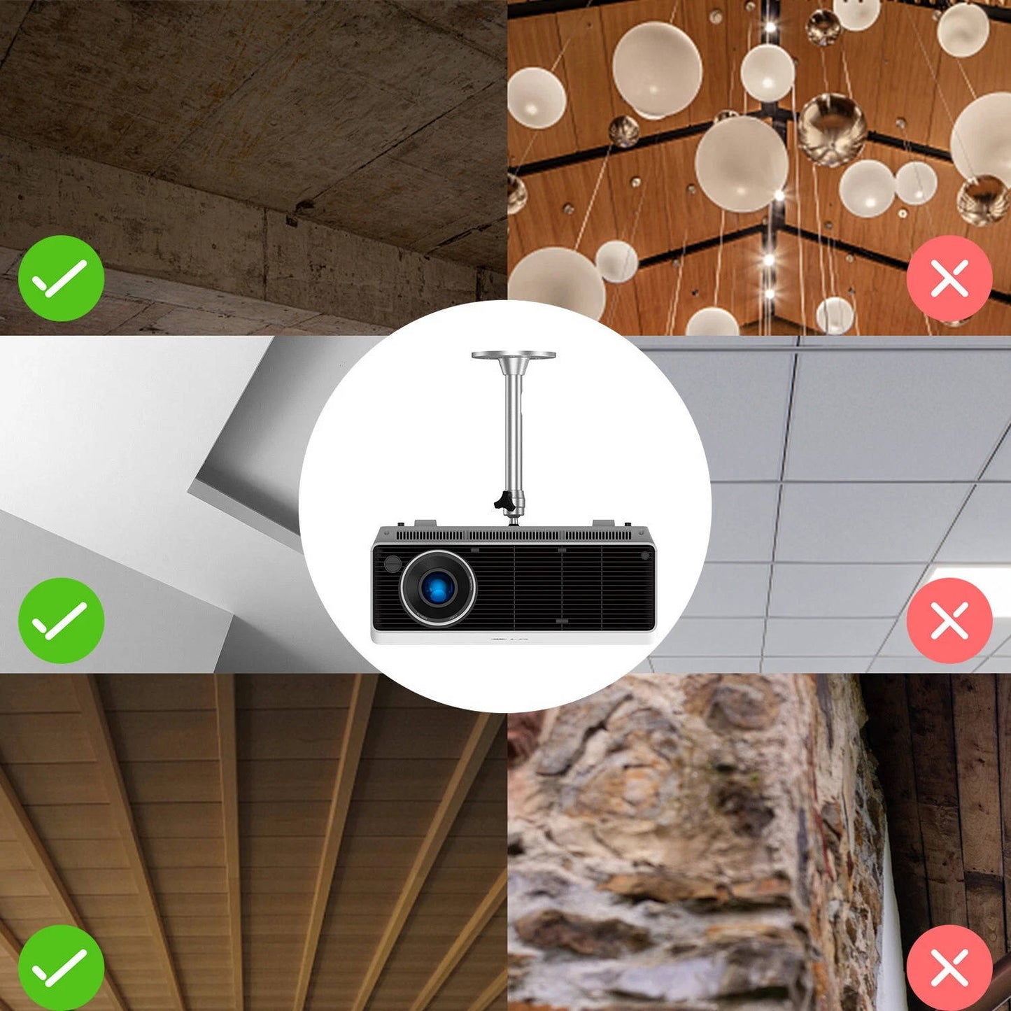 Adjustable Metal Projector Ceiling Bracket