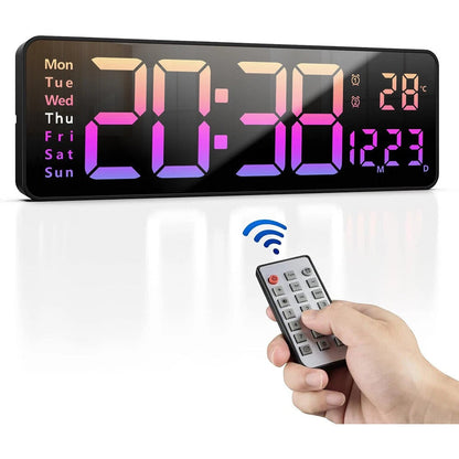Extra Large Digital Wall Clock with Date and Temperature