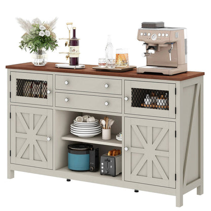 Rustic Kitchen Coffee Storage Cabinet
