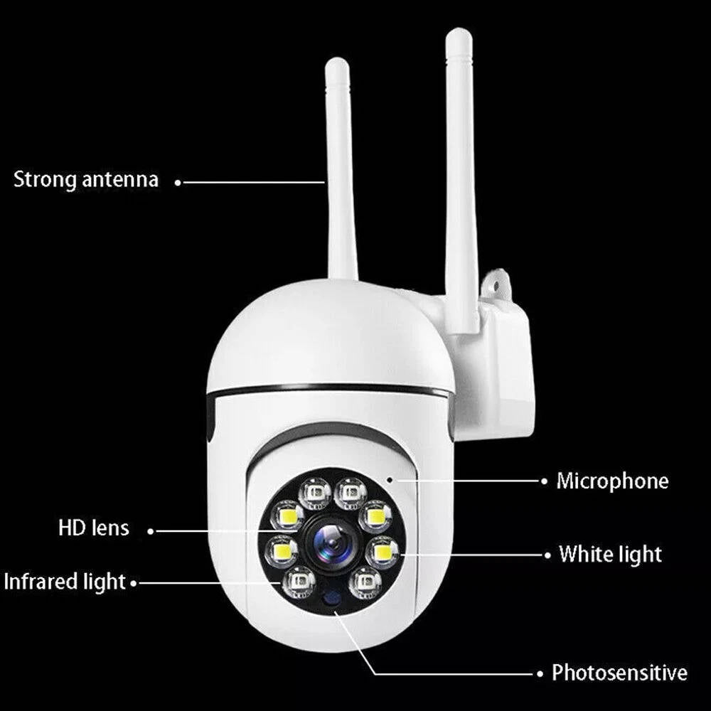 2 Pack WiFi Outdoor Security Cameras, 1080P HD, Night Vision