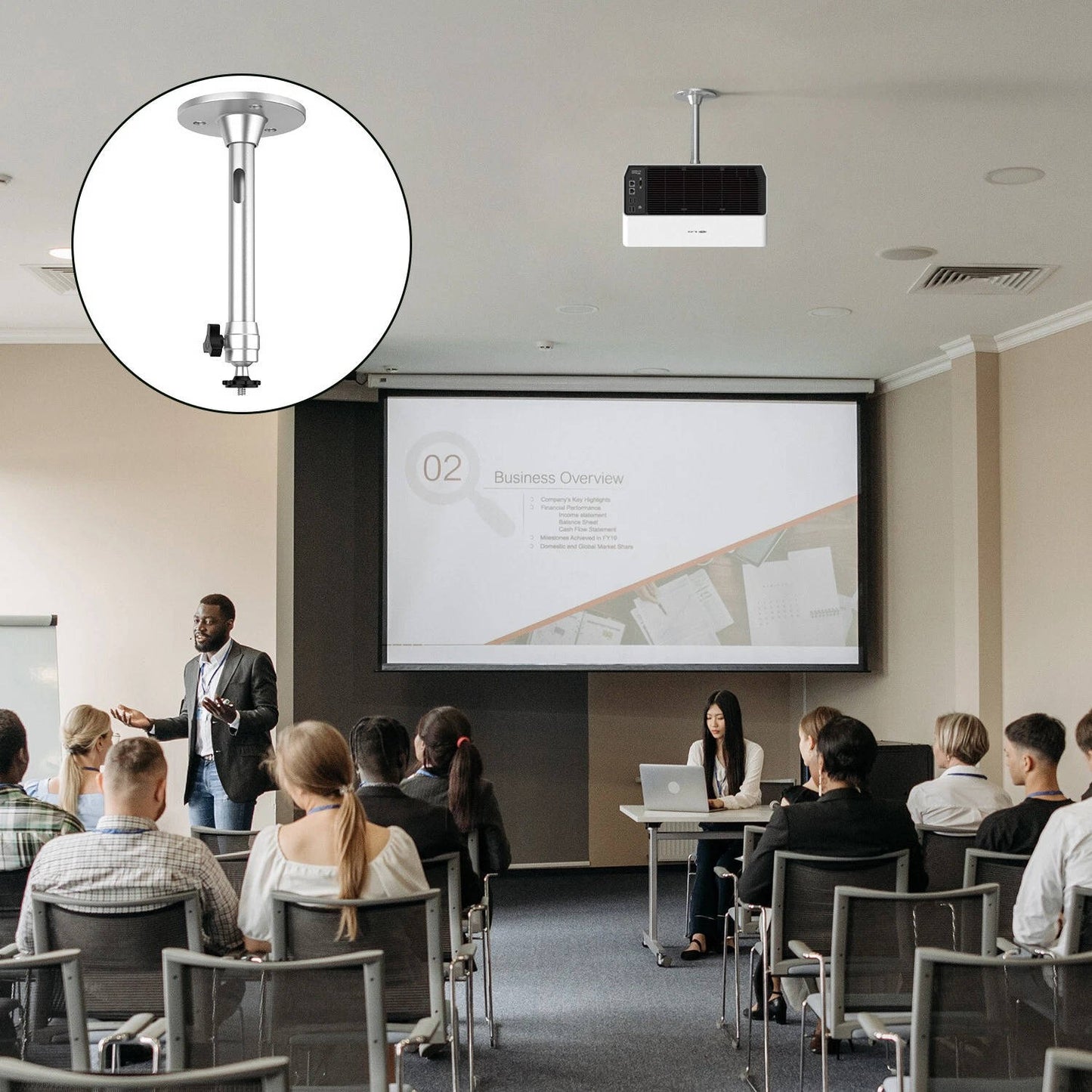 Adjustable Metal Projector Ceiling Bracket