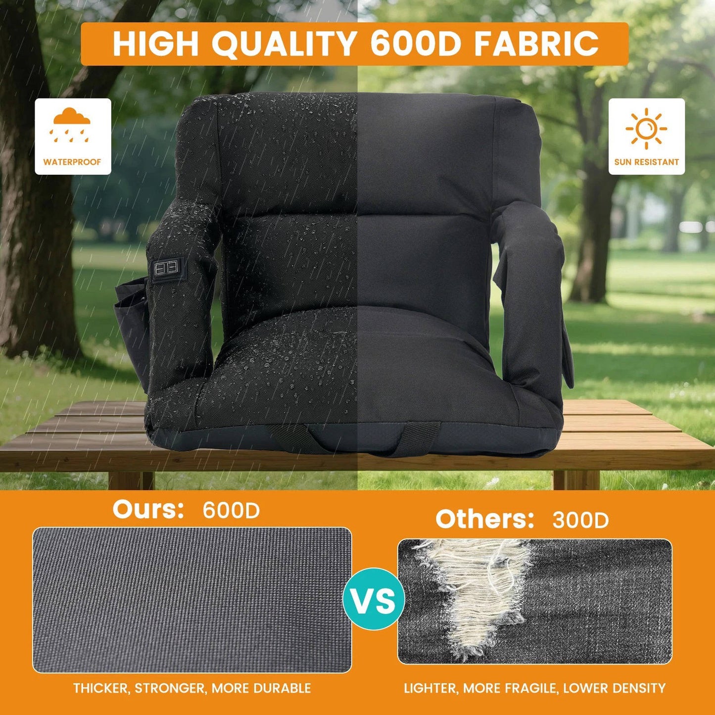 Warm Sports Seat with Back Rest
