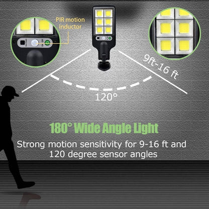 3 Pack Solar Powered Motion Sensor Outdoor Lights