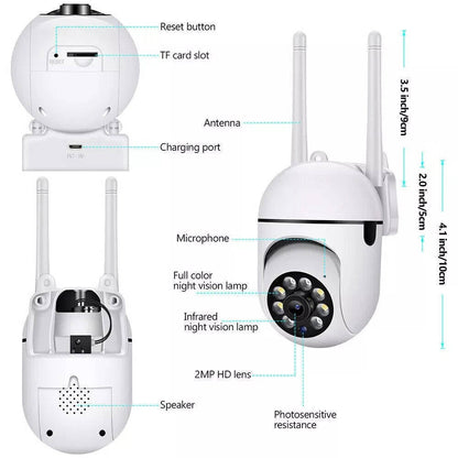2 Pack WiFi Outdoor Security Cameras, 1080P HD, Night Vision