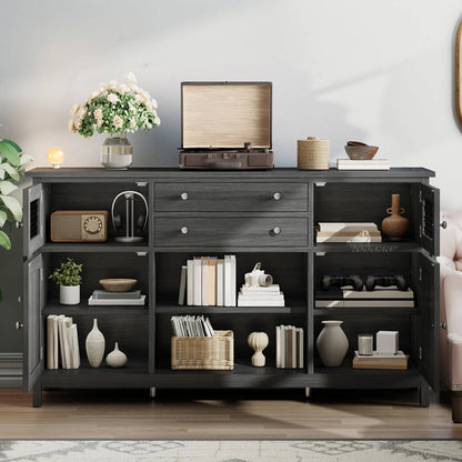 Rustic Kitchen Coffee Storage Cabinet