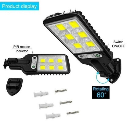 3 Pack Solar Powered Motion Sensor Outdoor Lights