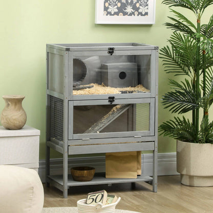 Spacious Pet Hamster Habitat With Wheel And Toys