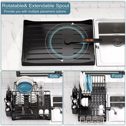 Space Saving 2 Tier Kitchen Dish Rack