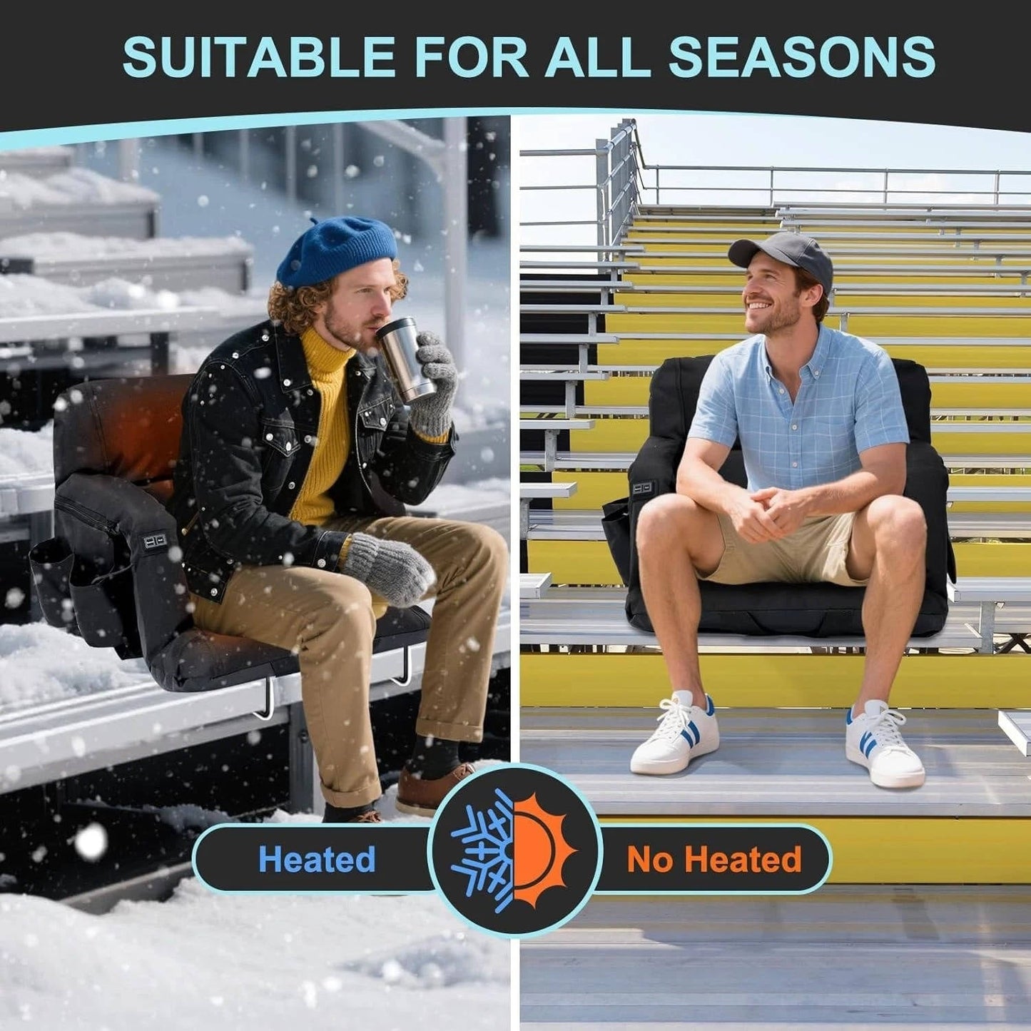 Warm Sports Seat with Back Rest