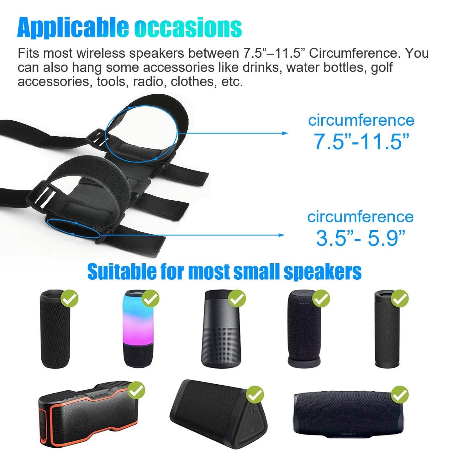 Waterproof Bike Phone Speaker Holder Strap