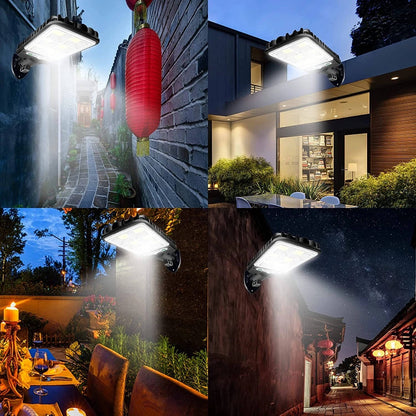 3 Pack Solar Powered Motion Sensor Outdoor Lights