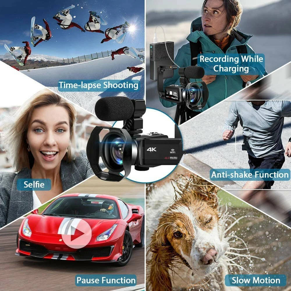 4K WiFi Vlogging Camera with Microphone for YouTube