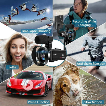 4K WiFi Vlogging Camera with Microphone for YouTube