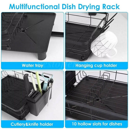 Space Saving 2 Tier Kitchen Dish Rack