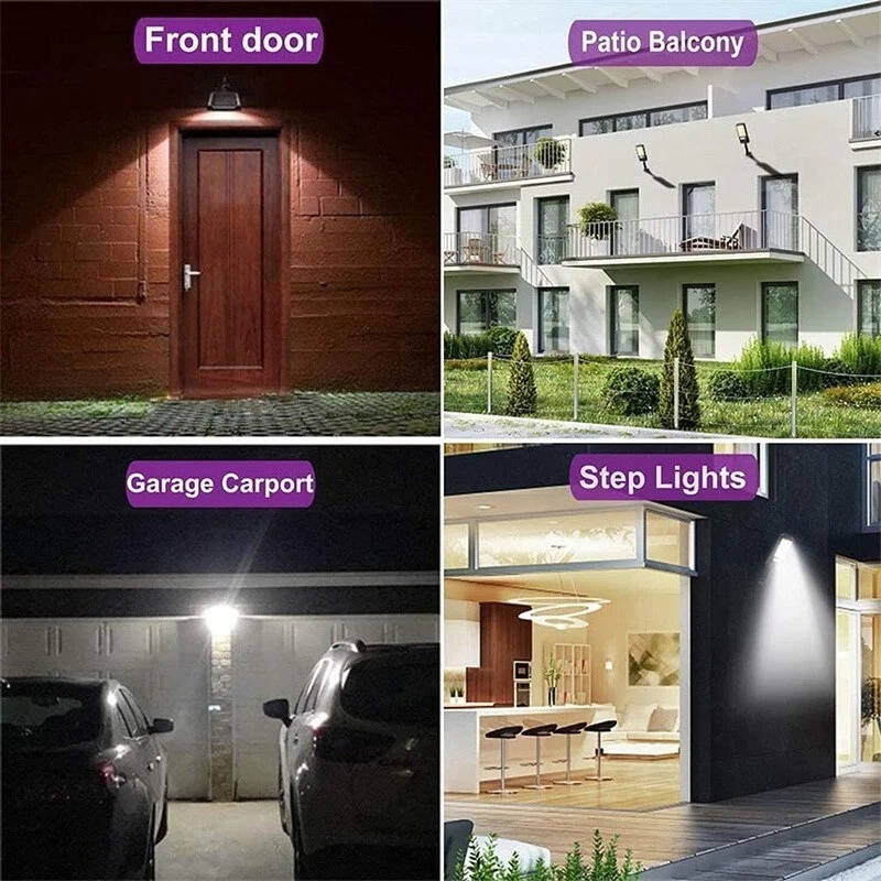 3 Pack Solar Powered Motion Sensor Outdoor Lights