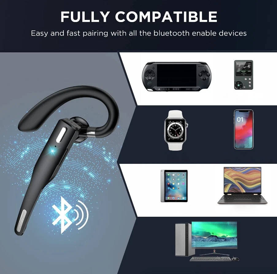 Trucker Handsfree Bluetooth Headset with Mic