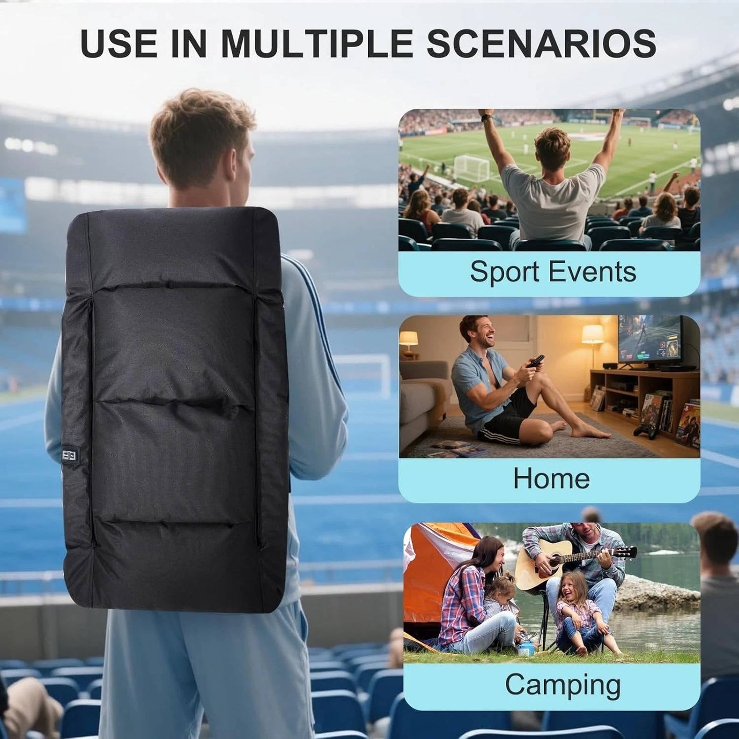 Warm Sports Seat with Back Rest
