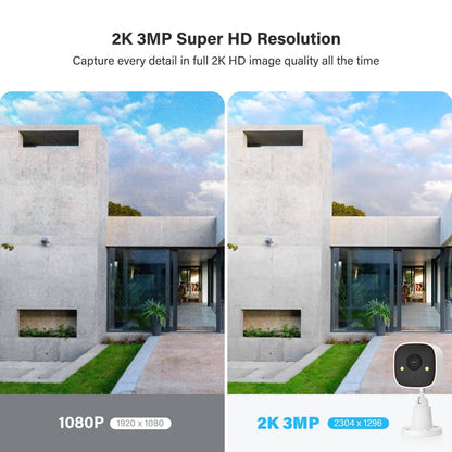 4 Pack Smart Outdoor Wifi Security Cameras 3MP Night Vision