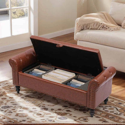 Stylish Bedroom Storage Footrest Bench