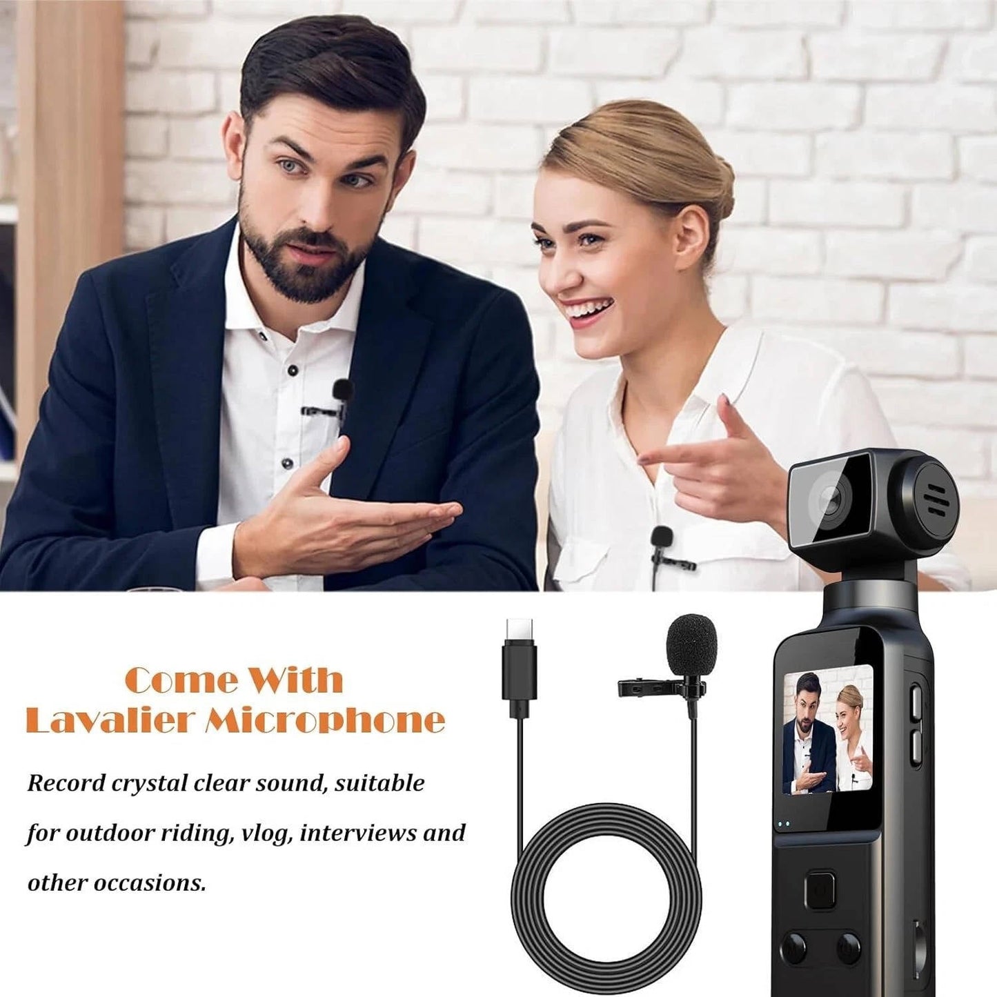 Ultra HD Wearable Action Camera with Mic