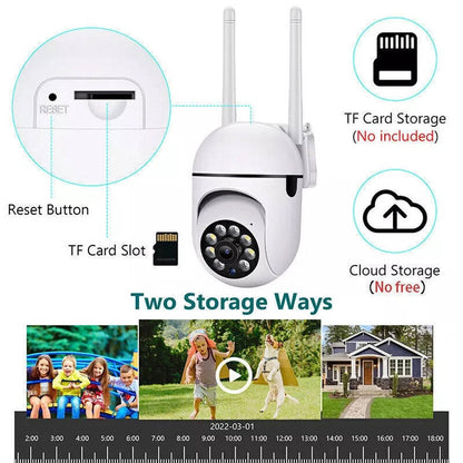2 Pack WiFi Outdoor Security Cameras, 1080P HD, Night Vision
