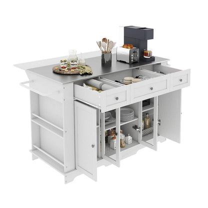 Extra Large Mobile Kitchen Cart with Storage Drawer