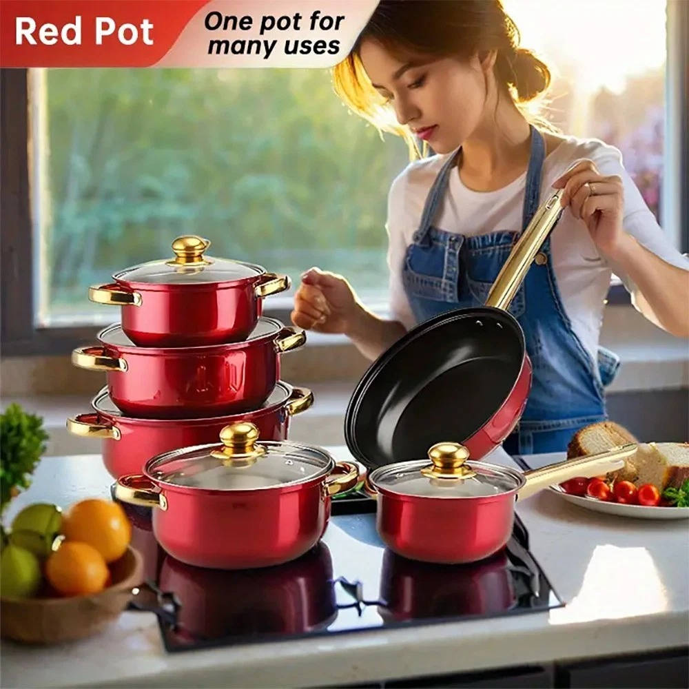 Essential 12pc Non Stick Kitchen Cookware Set