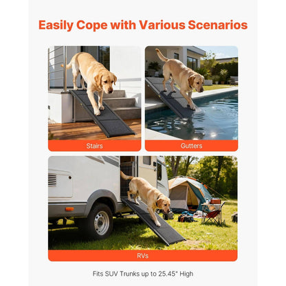 Portable Pet Car Steps, Heavy Duty Non Slip Ramp