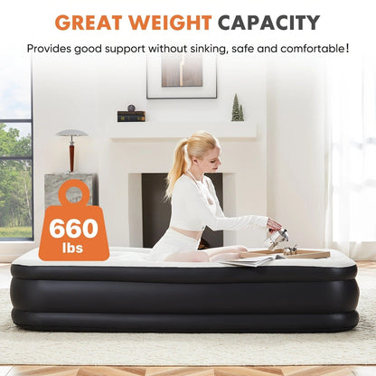 Comfortable Inflatable Bed with Strong Coil Support