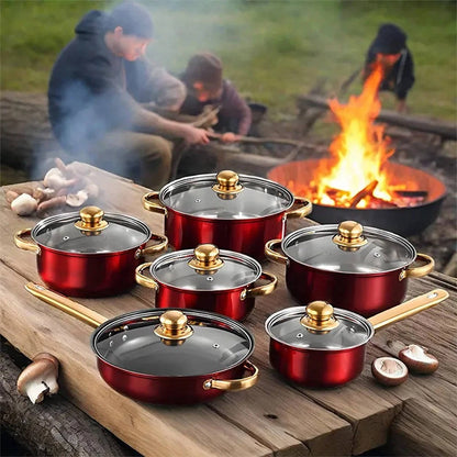 Essential 12pc Non Stick Kitchen Cookware Set