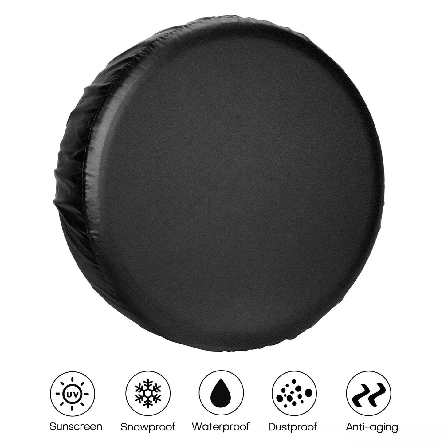 Universal Fit Leather Tire Cover 33-35