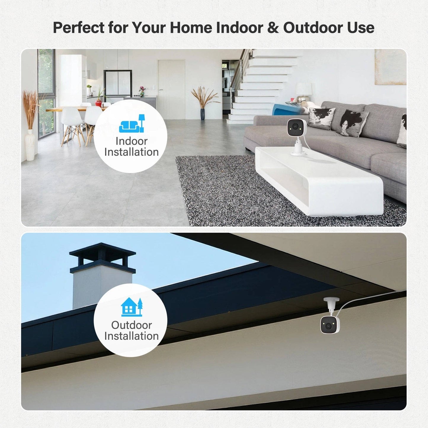 4 Pack Smart Outdoor Wifi Security Cameras 3MP Night Vision
