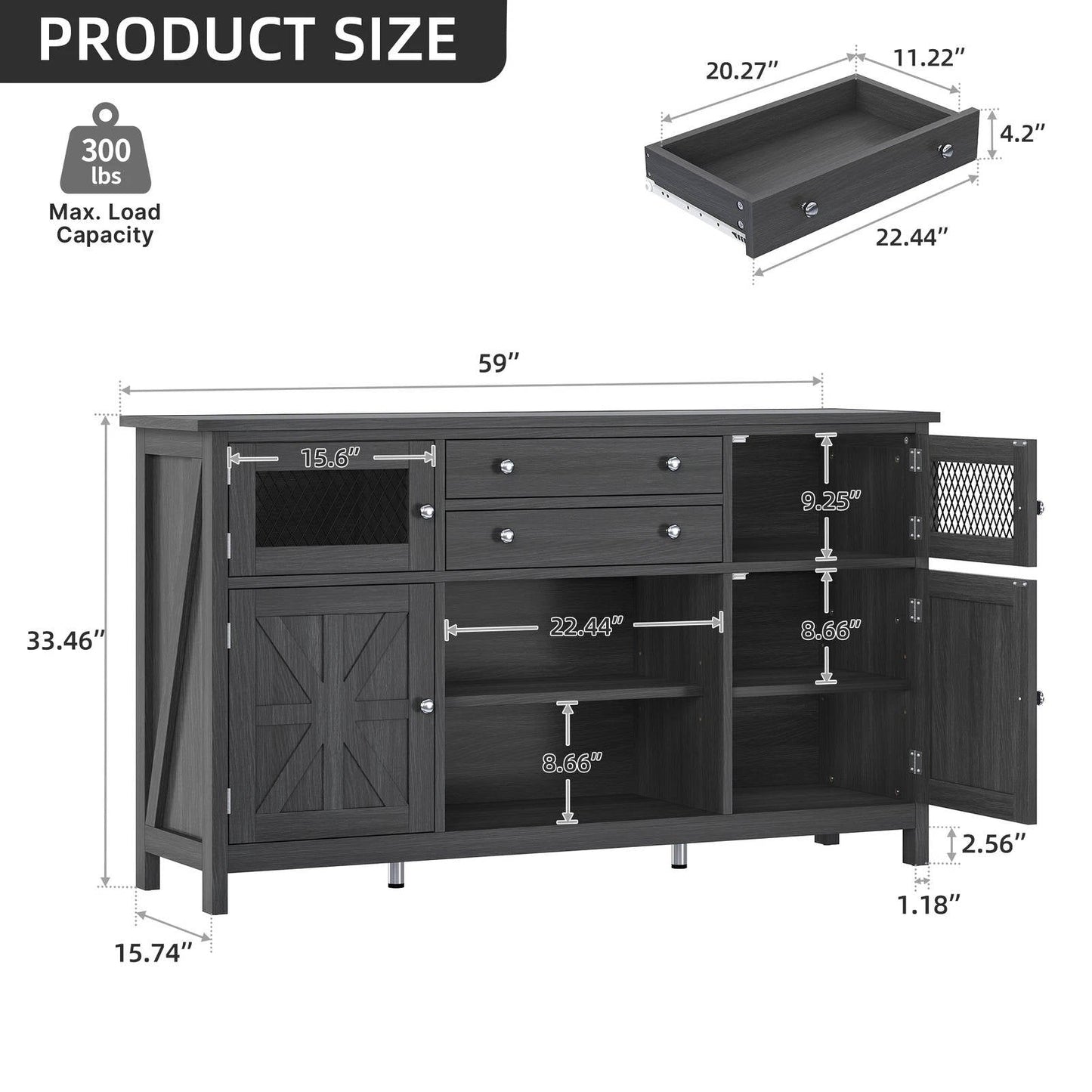 Rustic Kitchen Coffee Storage Cabinet