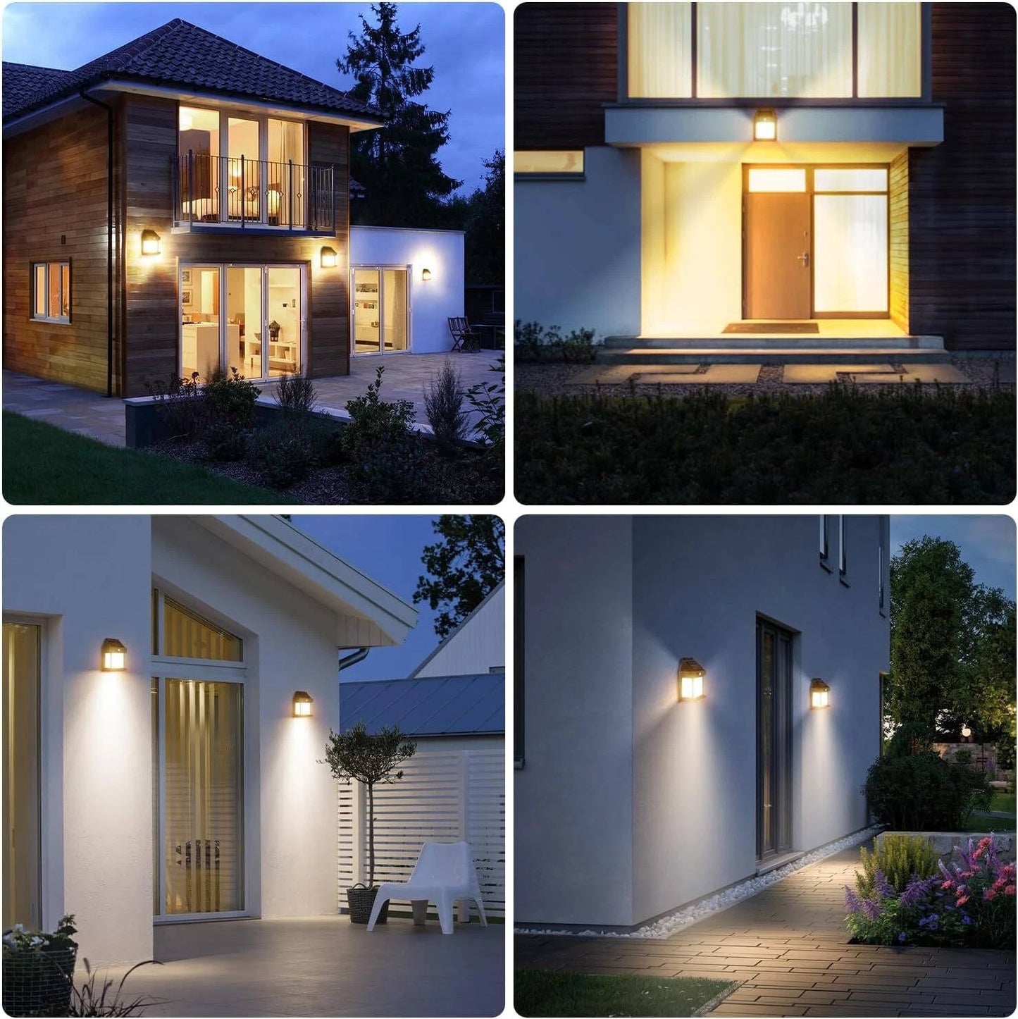 Bright Outdoor Solar Powered Garden Wall Light