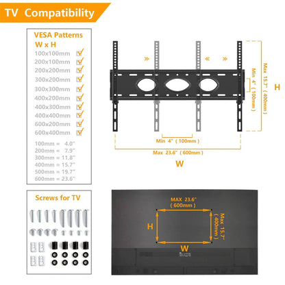 Stable Glass TV Base for 32-70 Flat Screens