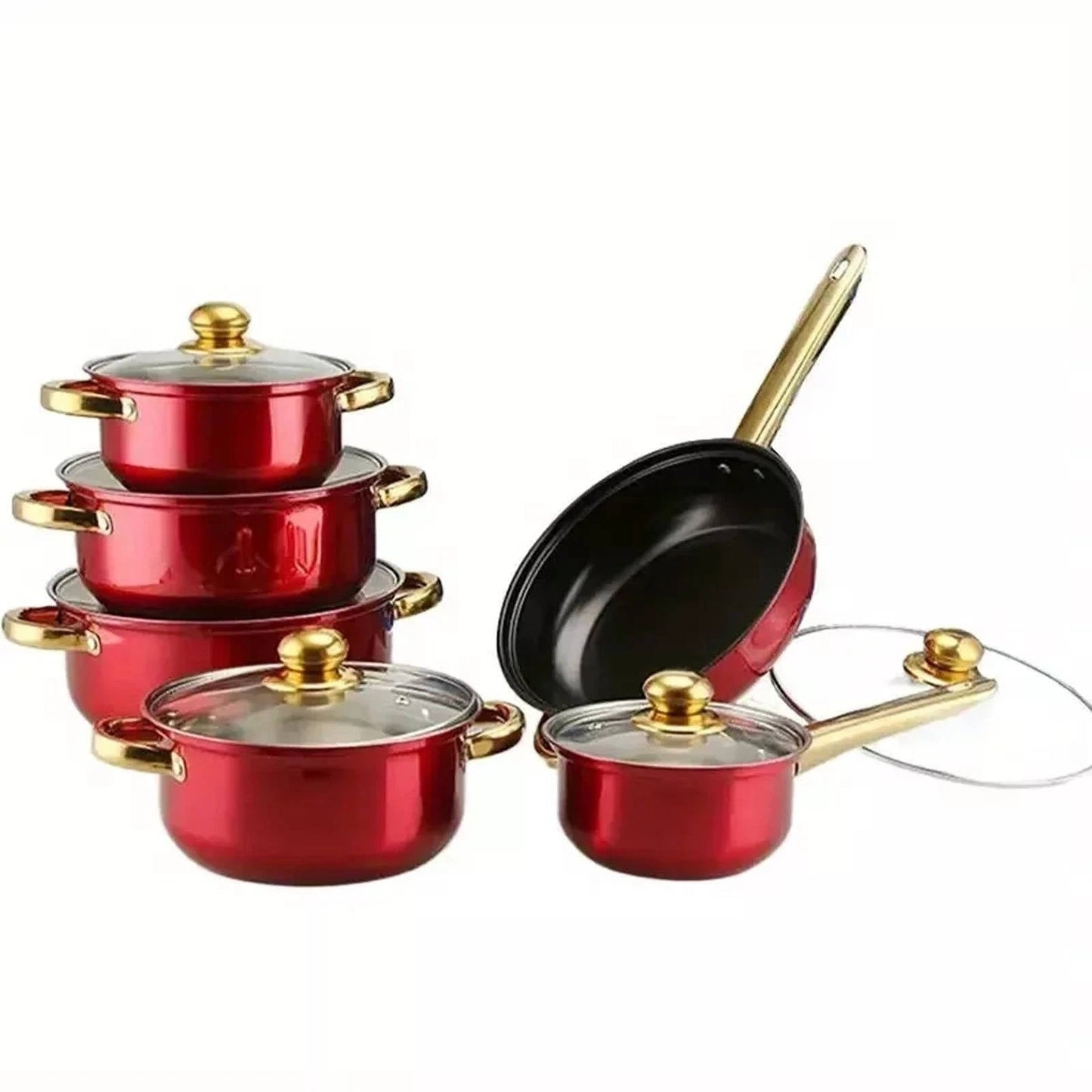 Essential 12pc Non Stick Kitchen Cookware Set