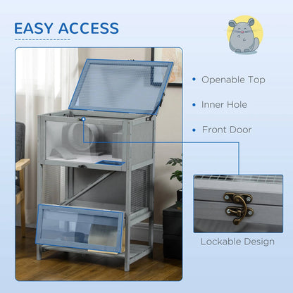 Spacious Pet Hamster Habitat With Wheel And Toys