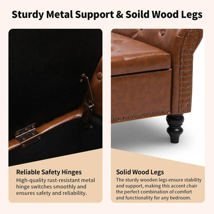 Stylish Bedroom Storage Footrest Bench