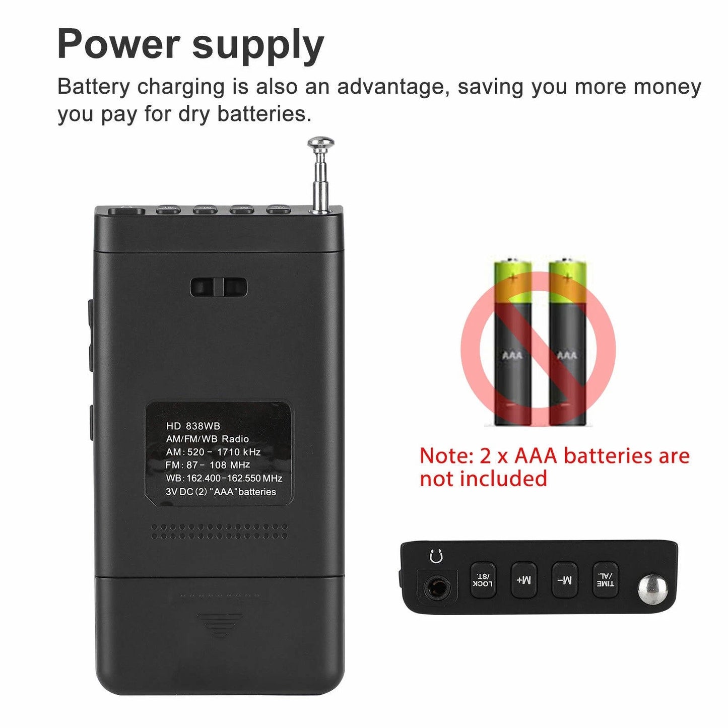 Compact Emergency Radio with Weather Alert & Digital Tune