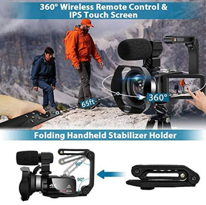 4K WiFi Vlogging Camera with Microphone for YouTube