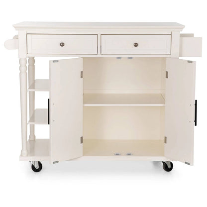 Portable Kitchen Cart with Wheels and Extra Storage