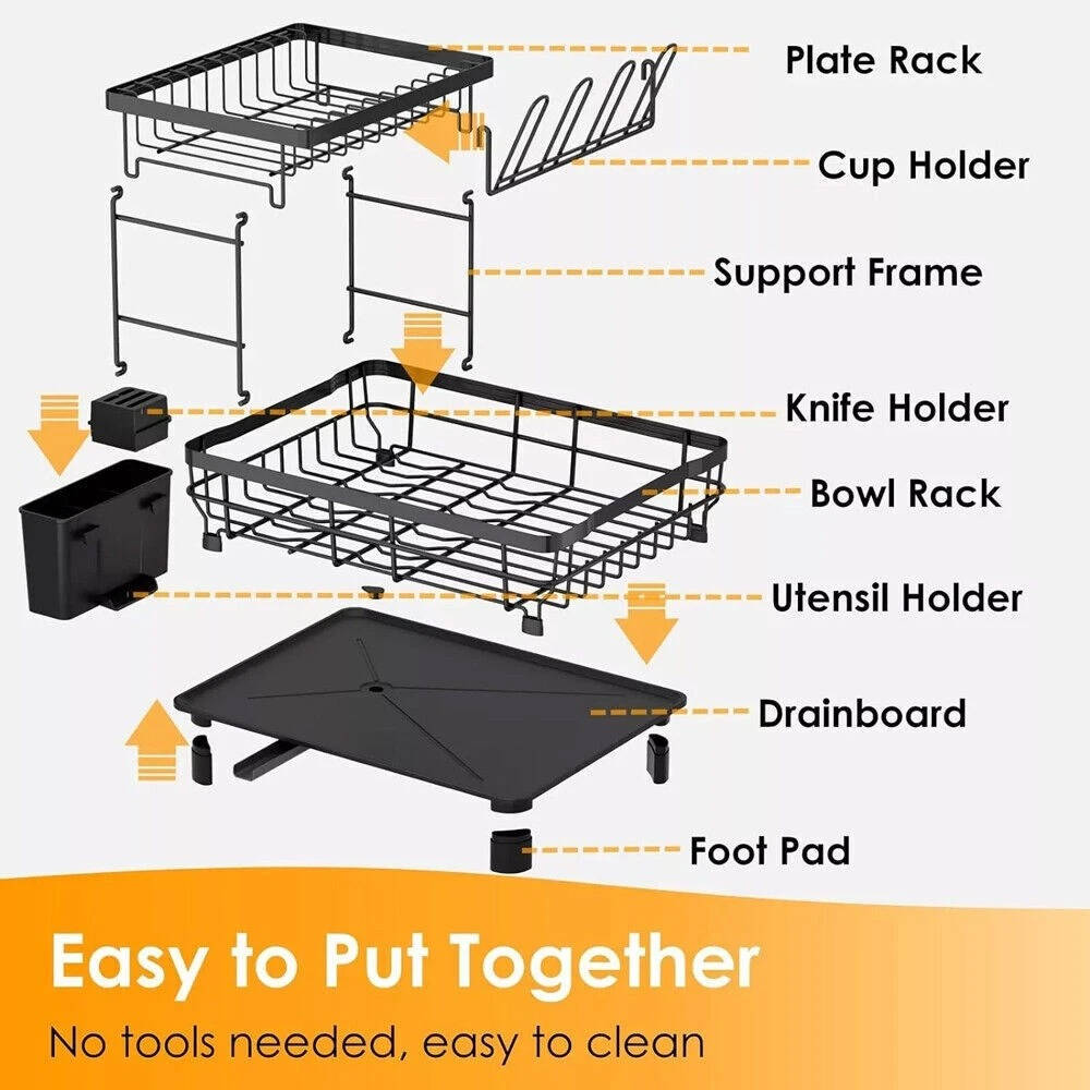 Space Saving 2 Tier Kitchen Dish Rack