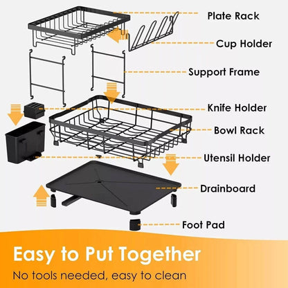 Space Saving 2 Tier Kitchen Dish Rack