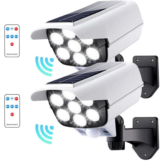 2 Pack Solar Powered Outdoor Motion Lights 77 LED Spotlights - Pexav